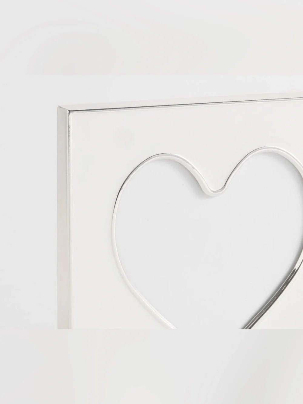 Pottery Barn White Heart Frame Duo ~ 3.5” x 3.5”